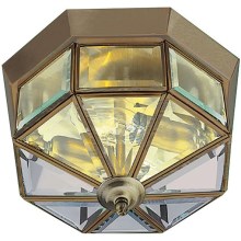 Searchlight - Iluminação de teto FLUSH 2xE14/60W/230V latão