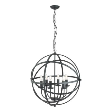 Searchlight - Lustre com corrente ORBIT 6xE14/60W/230V preto