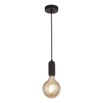 Searchlight - Lustre pendente com cabo SUSPENSION 1xE27/60W/230V preto
