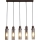 Searchlight - Lustre suspenso por cabo SWEDEN 5xE27/60W/230V castanho/fumado