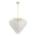 Searchlight - Lustre suspenso por corrente FEATHER 10xE14/60W/230V