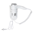 Secador de cabelo com suporte 11x24 cm branco