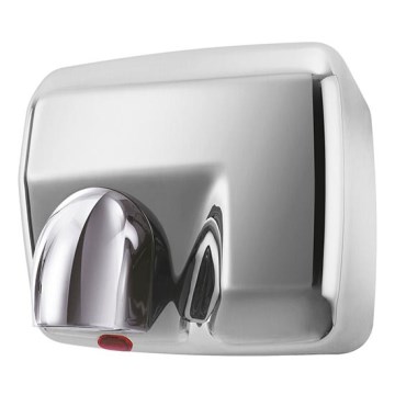 Secador de mãos 26x23 cm, em aço inoxidável/prateado