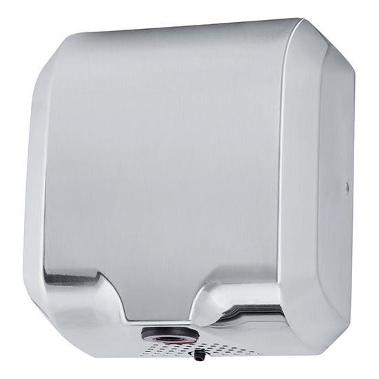 Secador de mãos 29,5x32 cm aço inoxidável/prateado