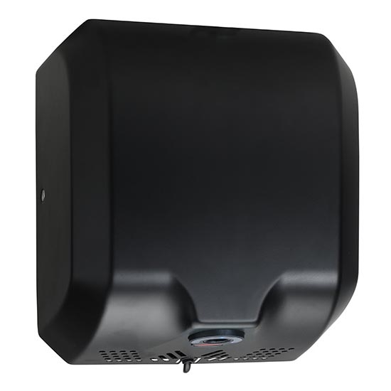 Secador de mãos 29,5x32 cm aço inoxidável/preto