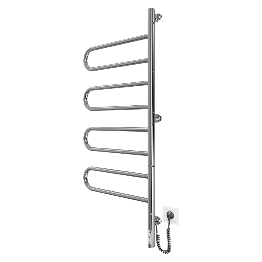 Toalheiro elétrico rotativo TRISTAR 105 W/230 V 102,5x44,5 cm IP44 aço inoxidável/cromado brilhante