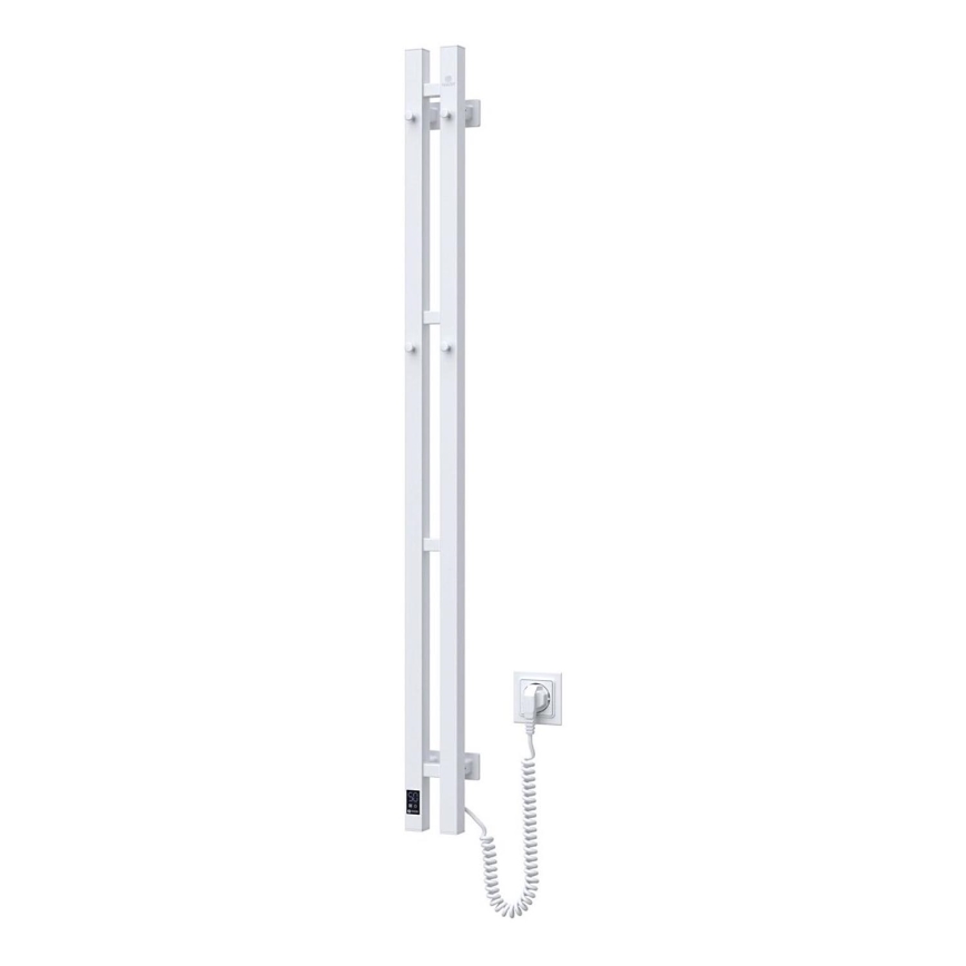 Secador elétrico de toalhas com termostato SILOUETTE 187W/230V 120,6 cm IP44 branco direito quadrado