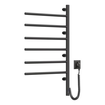 Secador elétrico giratório para toalhas com termostato ARABESQUE 196W/230V 81,8 cm IP44 preto
