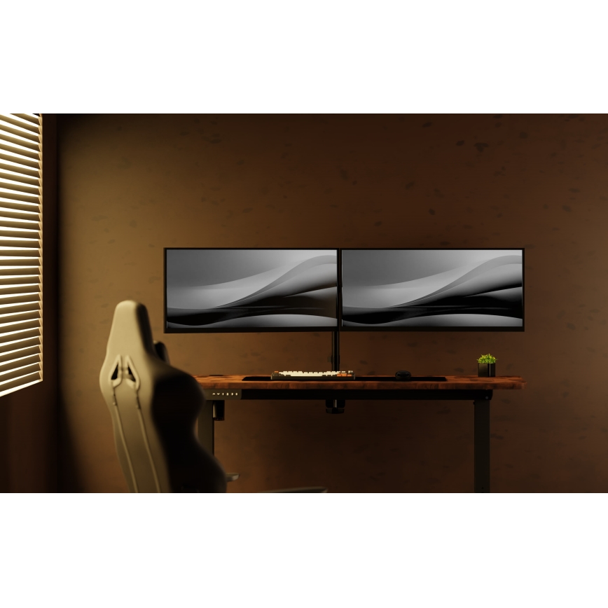 Secretária ajustável em altura LEVANO 140x60 cm madeira/preto