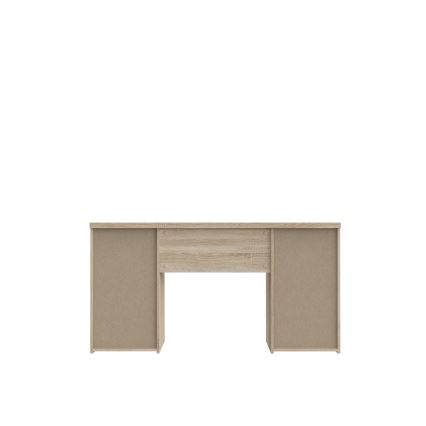 Secretária ARENO branca/carvalho Sonoma