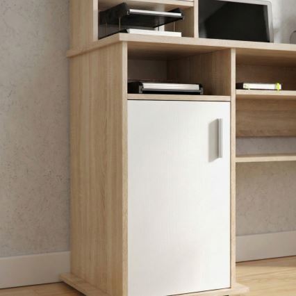 Secretária com prateleira ELIAN 160x53 cm carvalho sonoma/branco