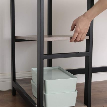 Secretária de canto SOLEA castanho/preto