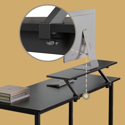 Secretária de canto SOLEA preta