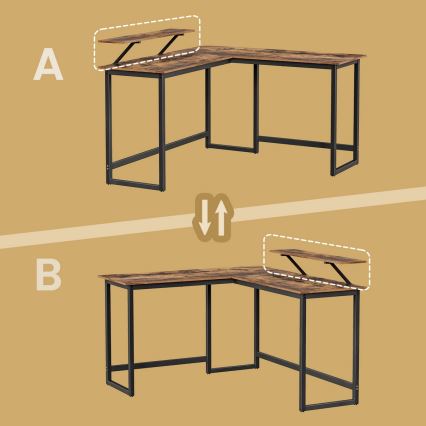 Secretária de canto SOLEA preta