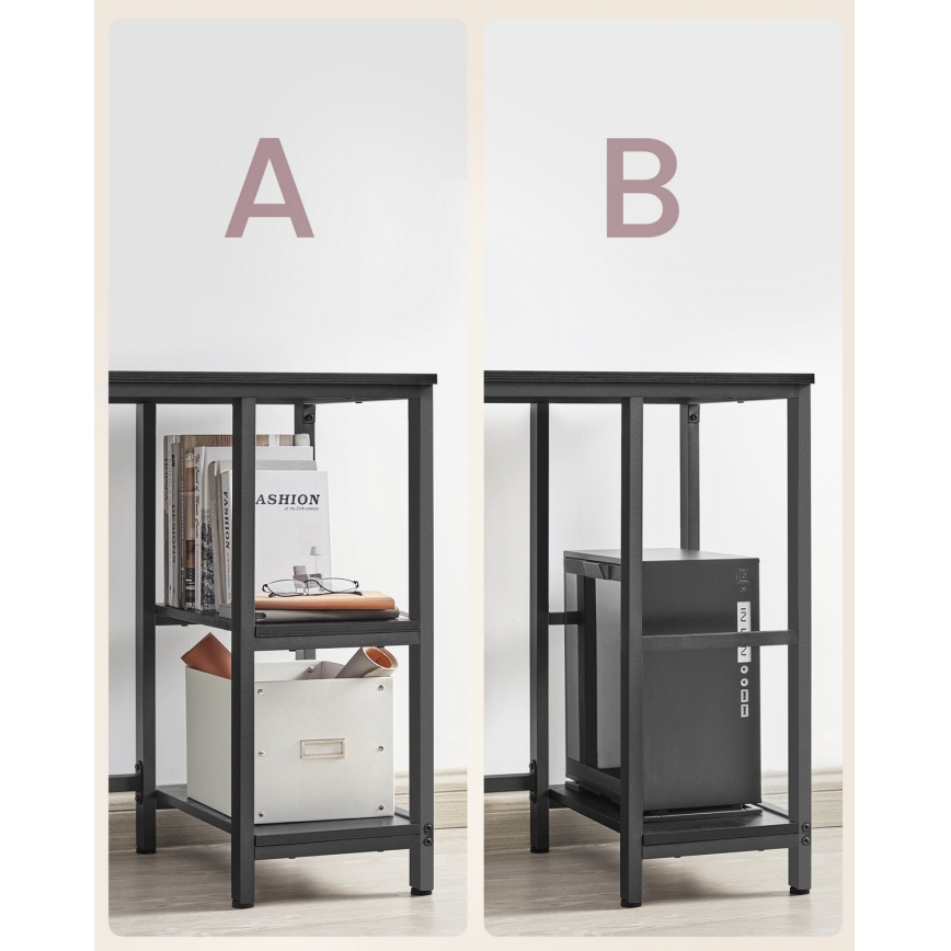 Secretária de canto SOLEA preta