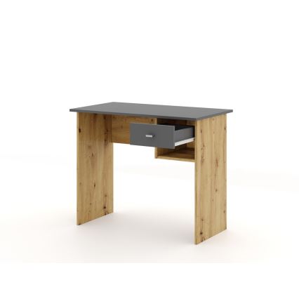 Secretária RICO carvalho artisan/cinzenta