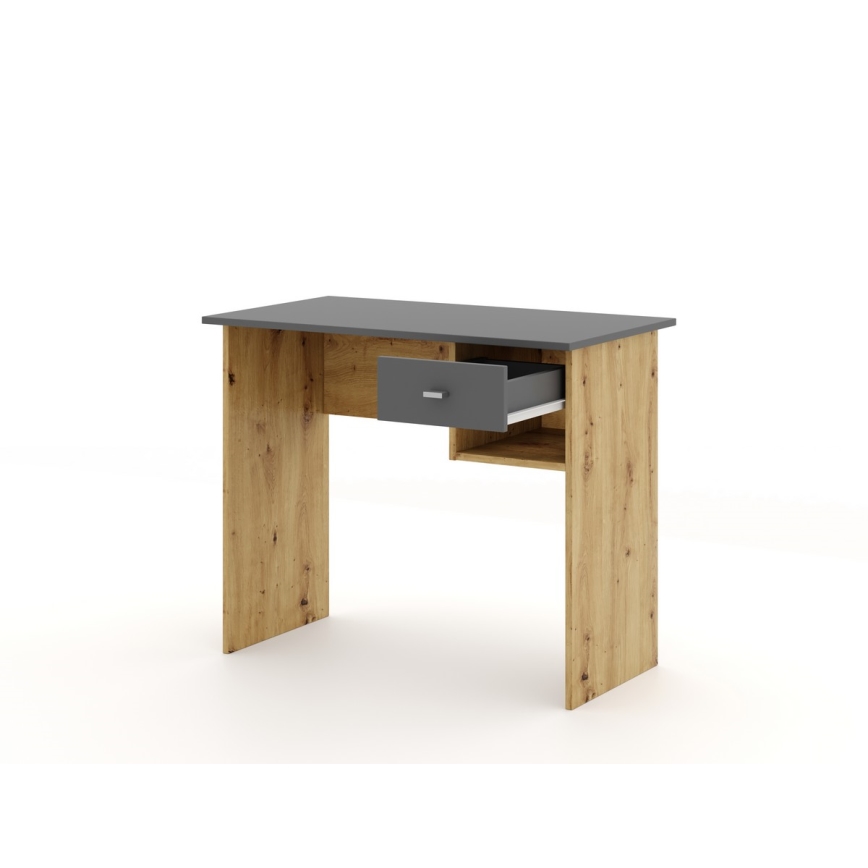 Secretária RICO carvalho artisan/cinzenta