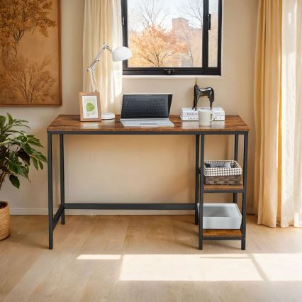 Secretária SOLEA castanha/preta