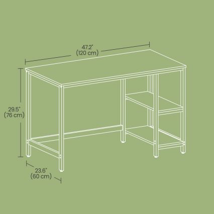 Secretária SOLEA castanha/preta
