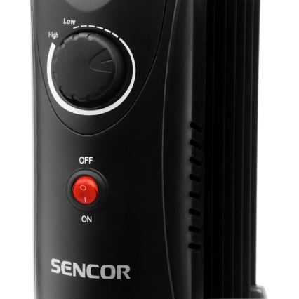 Sencor - Aquecedor a óleo com 7 aletas 700W/230V preto