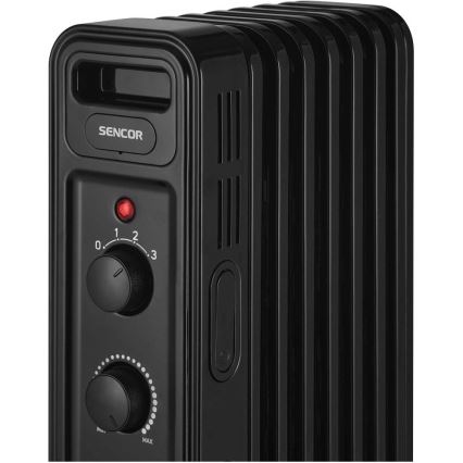 Sencor - Aquecedor a óleo com 7 elementos 600/900/1500W/230V preto