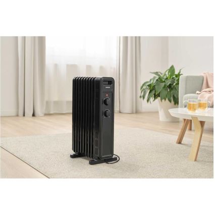 Sencor - Aquecedor a óleo com 9 aletas, 800/1200/2000 W, 230 V, preto