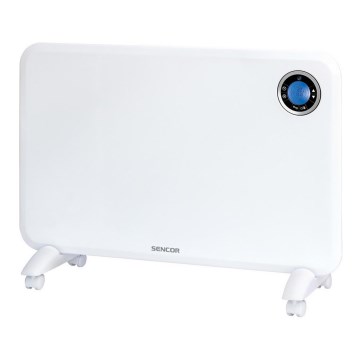 Sencor - Aquecedor convectivo com ecrã LCD e termostato 750W/1500W/230V IP24