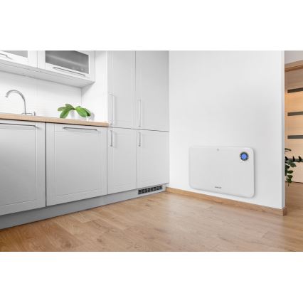 Sencor - Aquecedor convectivo com ecrã LCD e termostato 750W/1500W/230V IP24