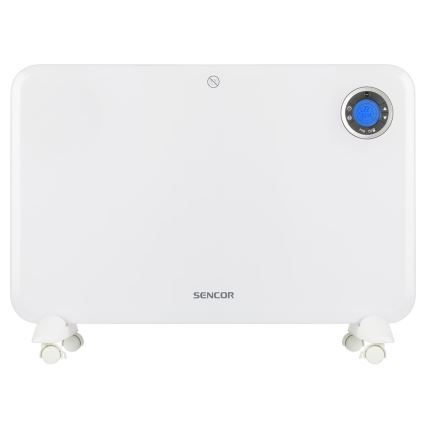 Sencor - Aquecedor convectivo com ecrã LCD e termostato 750W/1500W/230V IP24