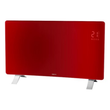 Sencor - Aquecedor elétrico/convector inteligente 1200/2400W/230V IP24 Wi-Fi vermelho
