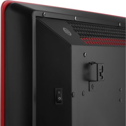 Sencor - Aquecedor elétrico/convector inteligente 1200/2400W/230V IP24 Wi-Fi vermelho