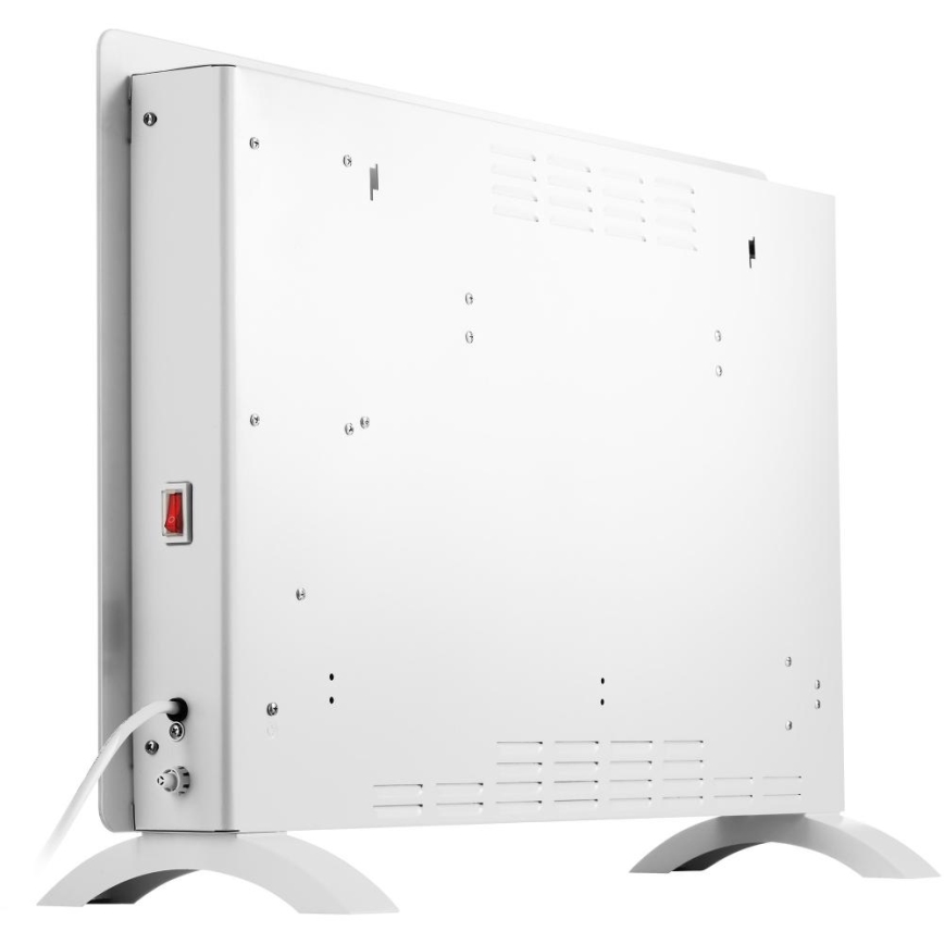 Sencor - Aquecedor/convector elétrico inteligente 2000W/230V IP24 Wi-Fi branco + controlo remoto
