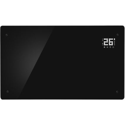 Sencor - Aquecedor elétrico/convector inteligente 2000W/230V IP24 Wi-Fi preto + comando remoto