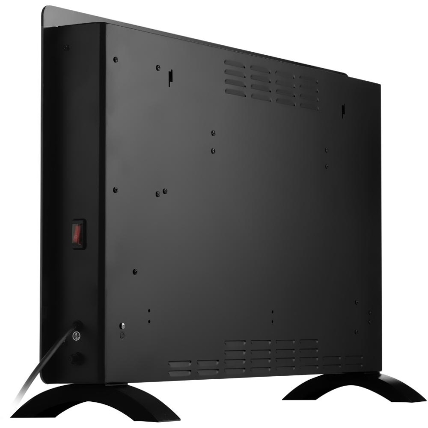 Sencor - Aquecedor elétrico/convector inteligente 2000W/230V IP24 Wi-Fi preto + comando remoto