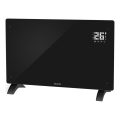 Sencor - Aquecedor elétrico/convector inteligente 2000W/230V IP24 Wi-Fi preto + comando remoto