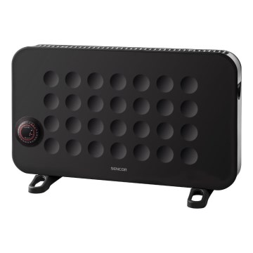 Sencor - Aquecedor para convector elétrico 750/1250/2000W/230V termostato IP24 preto