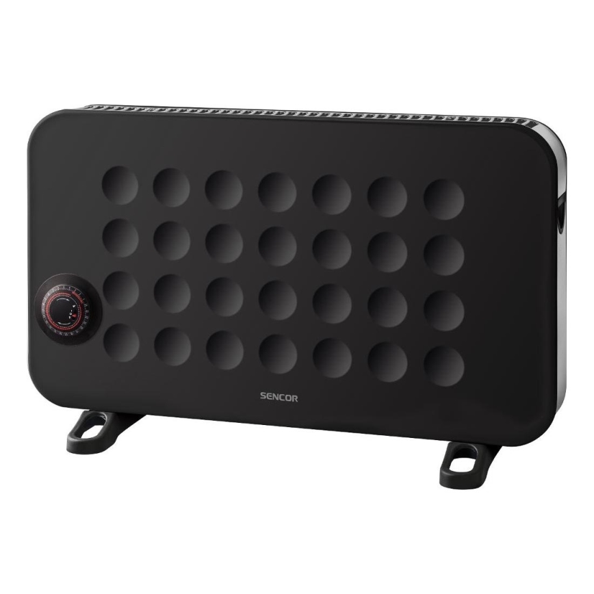 Sencor - Aquecedor para convector elétrico 750/1250/2000W/230V termostato IP24 preto