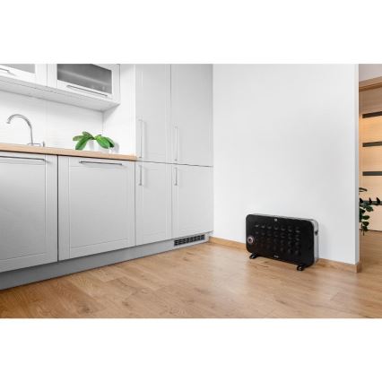 Sencor - Aquecedor para convector elétrico 750/1250/2000W/230V termostato IP24 preto