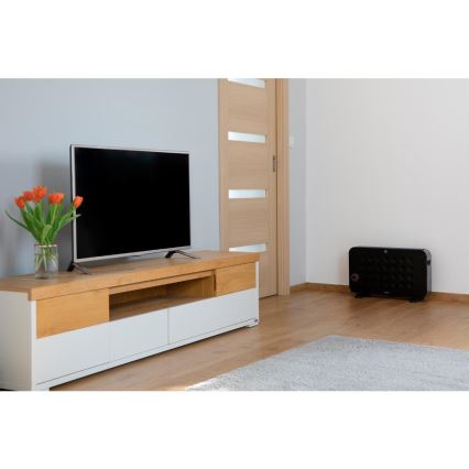 Sencor - Aquecedor para convector elétrico 750/1250/2000W/230V termostato IP24 preto