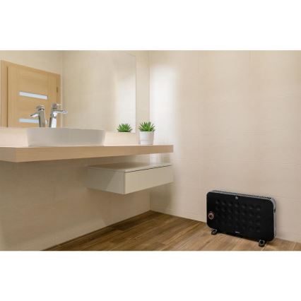Sencor - Aquecedor para convector elétrico 750/1250/2000W/230V termostato IP24 preto