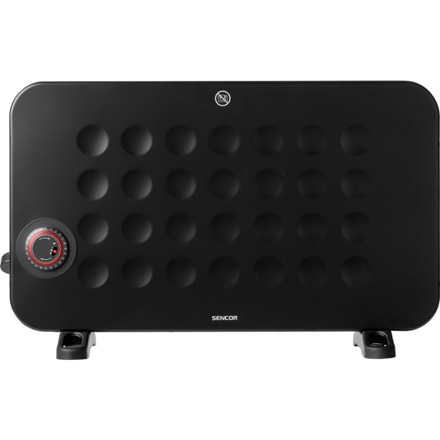 Sencor - Aquecedor para convector elétrico 750/1250/2000W/230V termostato IP24 preto