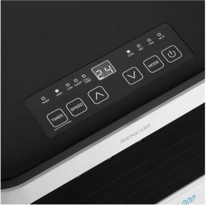 Sencor - Ar condicionado inteligente e portátil 3 em 1, incluindo acessórios 1050W/230V 10000 BTU Wi-Fi + comando