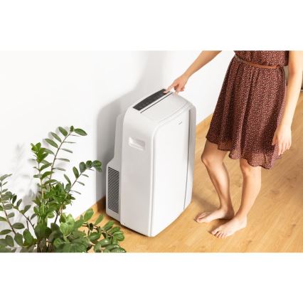 Sencor - Ar condicionado inteligente e portátil 3 em 1, incluindo acessórios 1450W/230V 12000 BTU Wi-Fi branco + comando