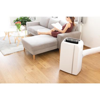 Sencor - Ar condicionado inteligente e portátil 3 em 1, incluindo acessórios 1450W/230V 12000 BTU Wi-Fi branco + comando