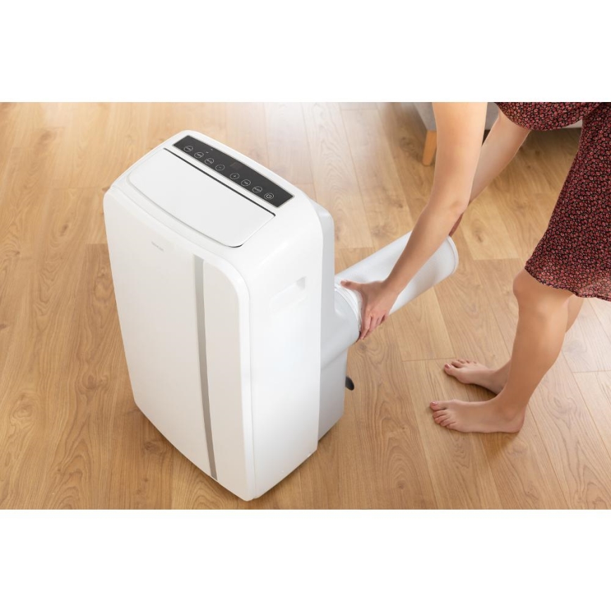 Sencor - Ar condicionado inteligente e portátil 3 em 1, incluindo acessórios 1450W/230V 12000 BTU Wi-Fi branco + comando