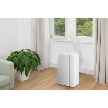 Sencor - Ar condicionado inteligente e portátil 3 em 1, incluindo acessórios 1450W/230V 12000 BTU Wi-Fi branco + comando