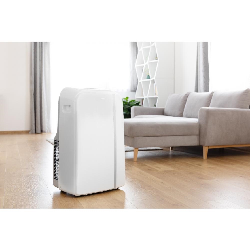 Sencor - Ar condicionado inteligente e portátil 3 em 1, incluindo acessórios 1450W/230V 12000 BTU Wi-Fi branco + comando