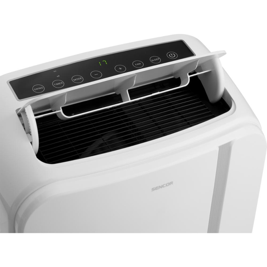 Sencor - Ar condicionado inteligente e portátil 3 em 1, incluindo acessórios 1450W/230V 12000 BTU Wi-Fi branco + comando