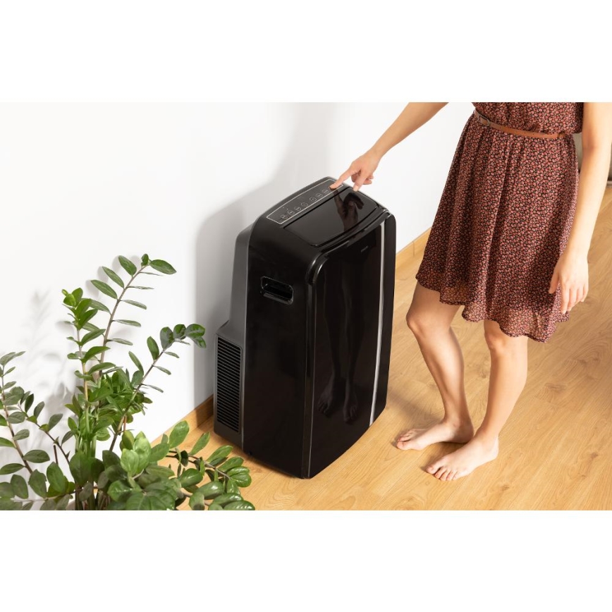 Sencor - Ar condicionado inteligente e portátil 3 em 1, incluindo acessórios 1450W/230V 12000 BTU Wi-Fi preto + comando