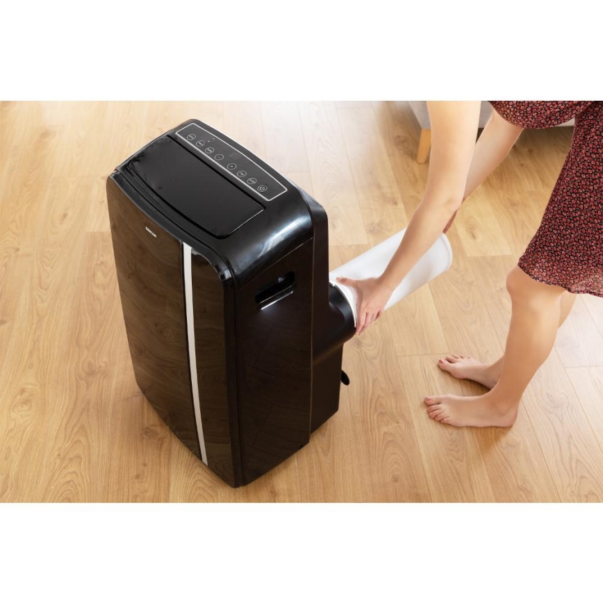 Sencor - Ar condicionado inteligente e portátil 3 em 1, incluindo acessórios 1450W/230V 12000 BTU Wi-Fi preto + comando